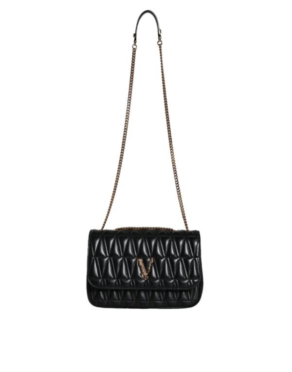Versace Black Mini Nappa Leather Crossbody Shoulder Bag - Image 2