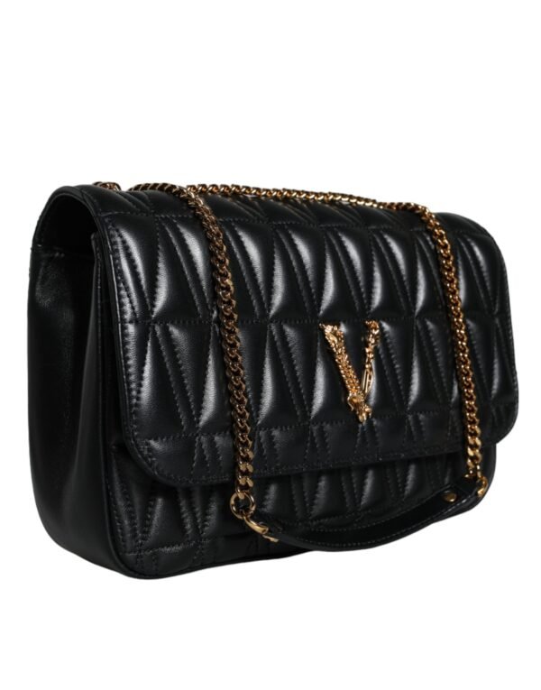 Versace Black Mini Nappa Leather Crossbody Shoulder Bag - Image 4