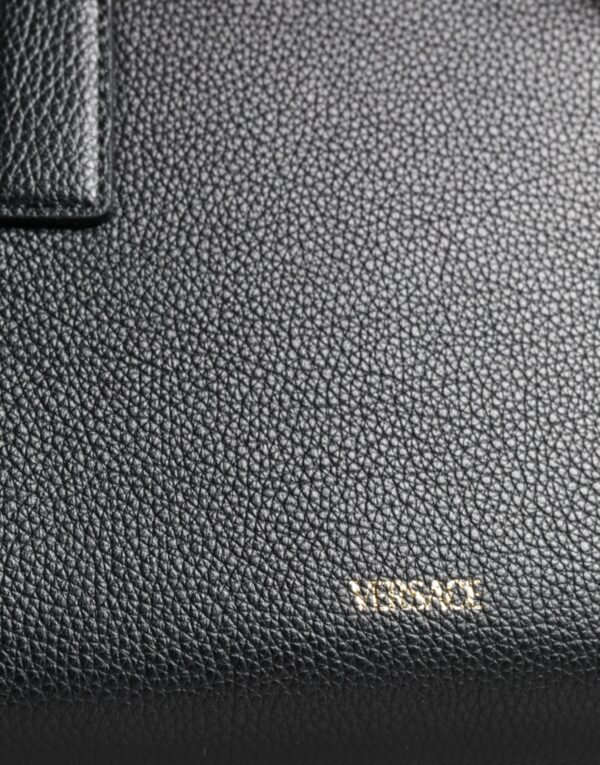 Versace Black Small Leather TopHandle Shoulder Crossbody Bag - Image 6