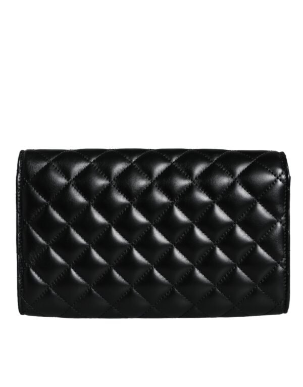 Versace Black Quilted Nappa Leather Crossbody Shoulder Bag - Image 3