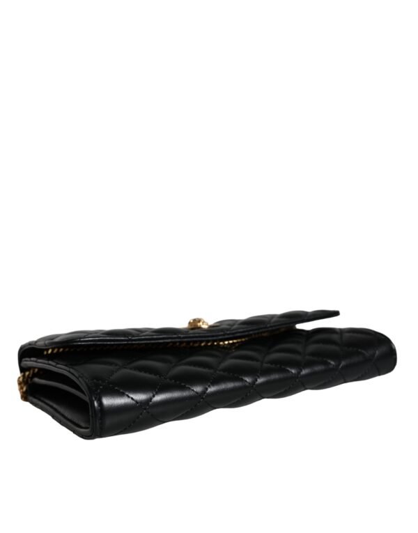 Versace Black Quilted Nappa Leather Crossbody Shoulder Bag - Image 7