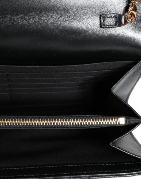 Versace Black Quilted Nappa Leather Crossbody Shoulder Bag - Image 8