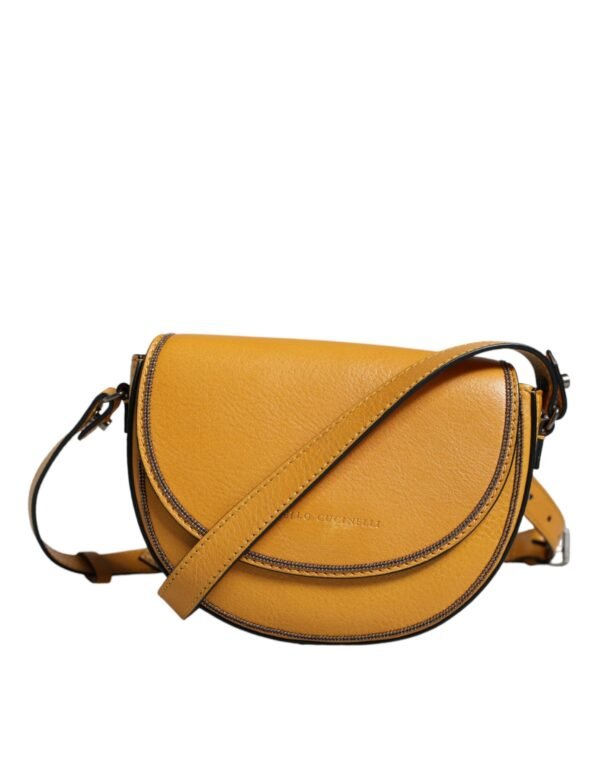 Brunello Cucinelli Light Brown Leather Logo Waist Strap Sling Bag - Image 3