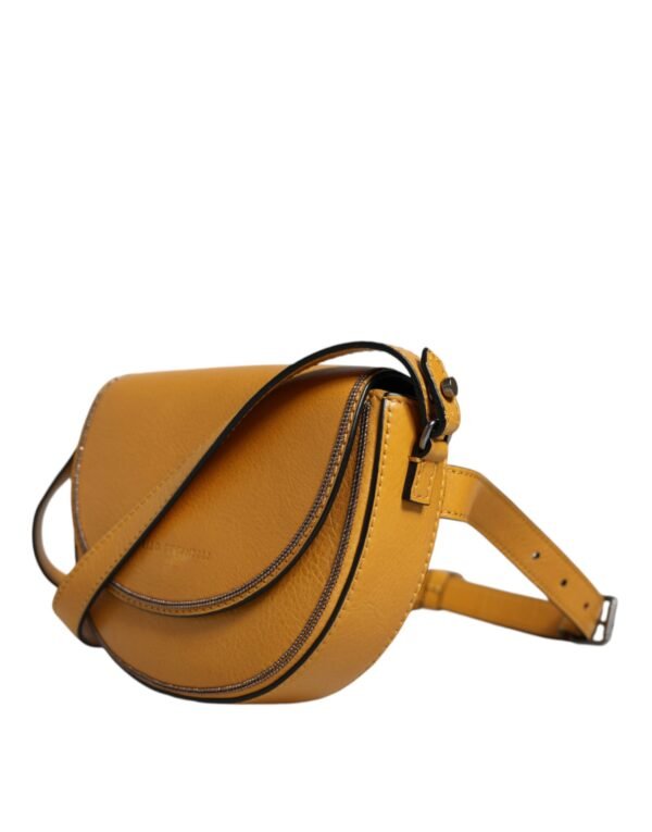 Brunello Cucinelli Light Brown Leather Logo Waist Strap Sling Bag - Image 4