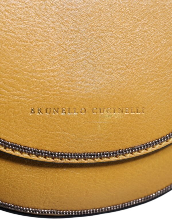Brunello Cucinelli Light Brown Leather Logo Waist Strap Sling Bag - Image 7