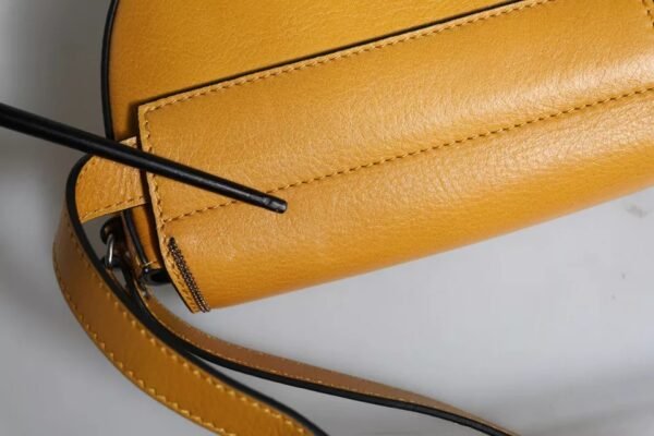 Brunello Cucinelli Light Brown Leather Logo Waist Strap Sling Bag - Image 8