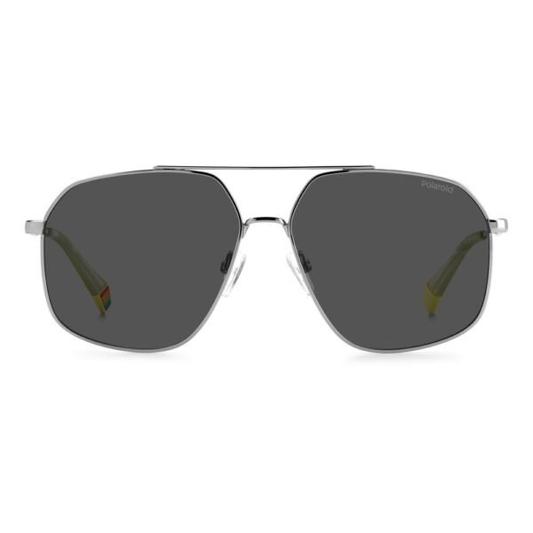 Polaroid Gray Stainless Steel Sunglasses - Image 2