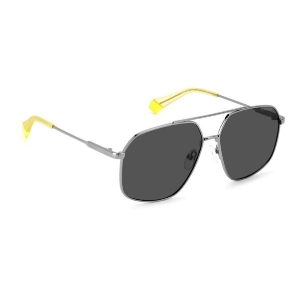 Polaroid Gray Stainless Steel Sunglasses - Image 3