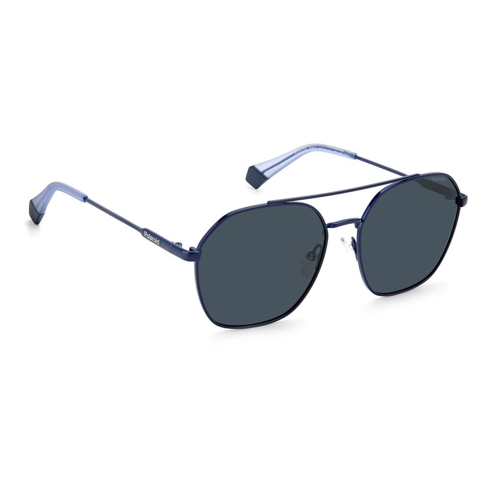 Polaroid Blue Stainless Steel Sunglasses - Image 3