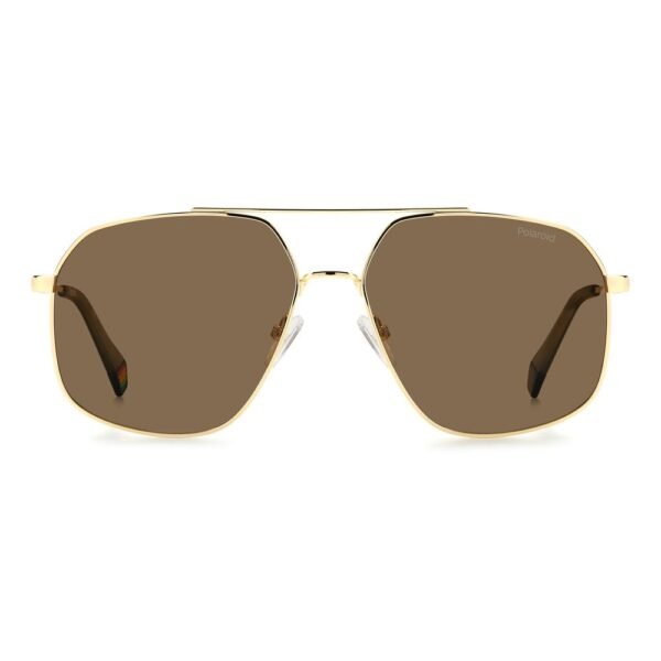 Polaroid Gold Stainless Steel Sunglasses - Image 2