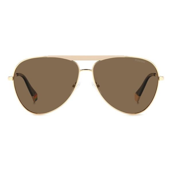 Polaroid Gold Stainless Steel Sunglasses - Image 2