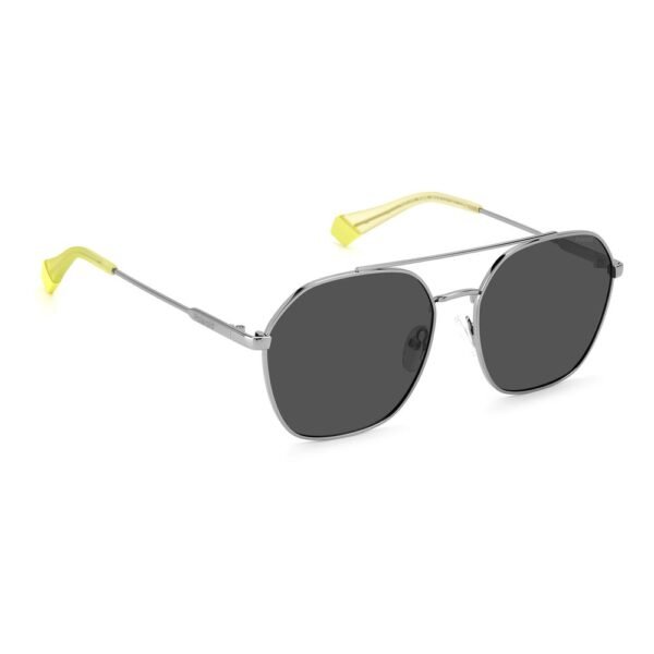 Polaroid Gray Stainless Steel Sunglasses - Image 3