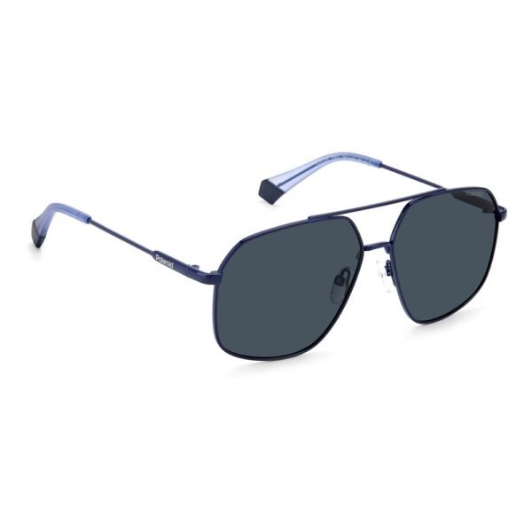 Polaroid Blue Stainless Steel Sunglasses - Image 3