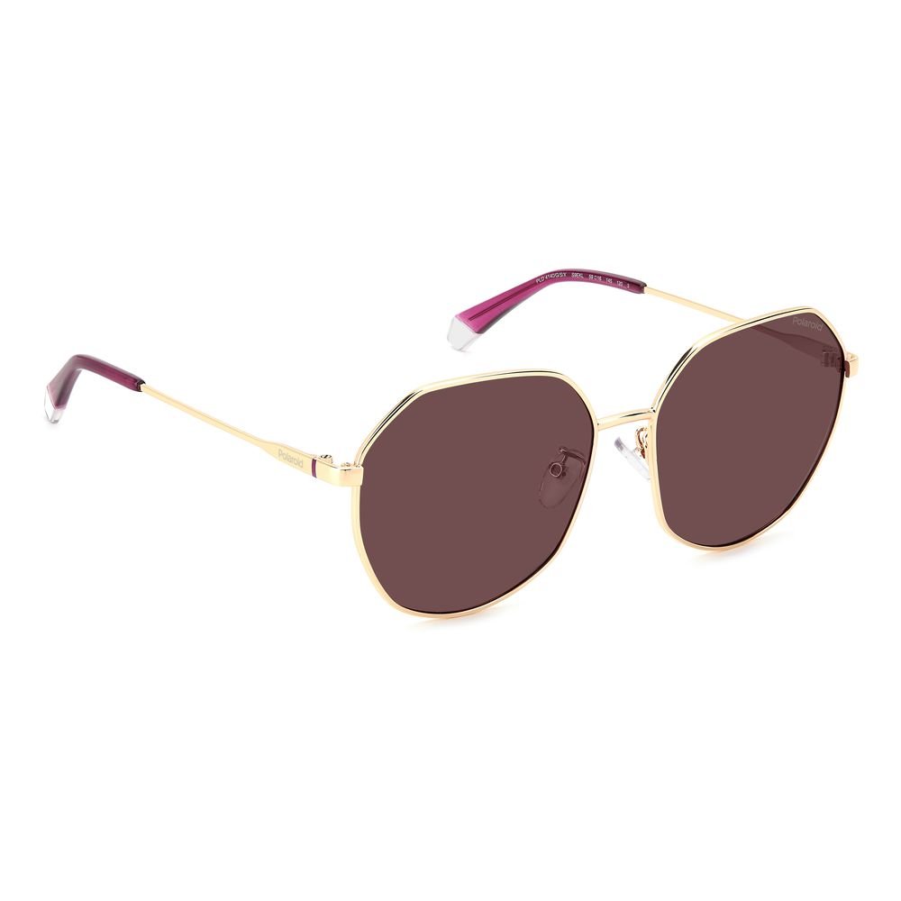 Polaroid Gold Metal Sunglasses - Image 3