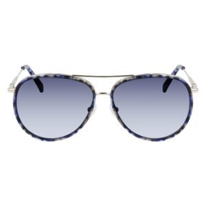 Longchamp Gold Metal Sunglasses