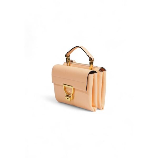 Coccinelle Orange Leather Handbag - Image 3