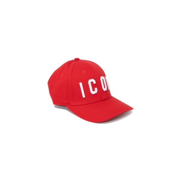 Icon Red Cotton Hats & Cap - Image 2