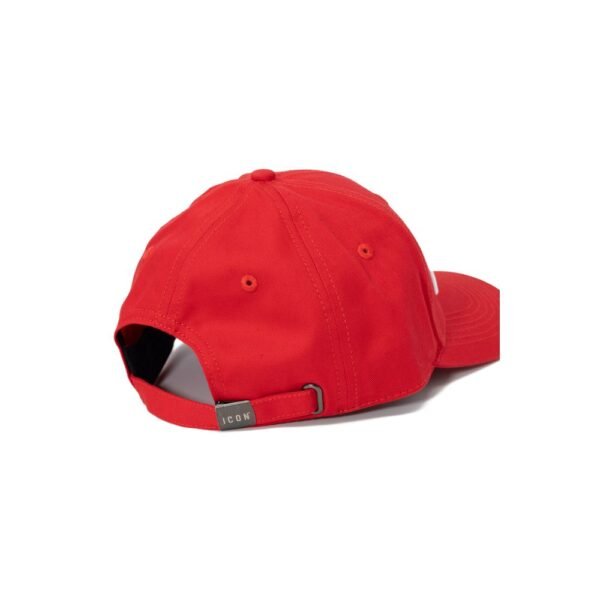 Icon Red Cotton Hats & Cap - Image 3