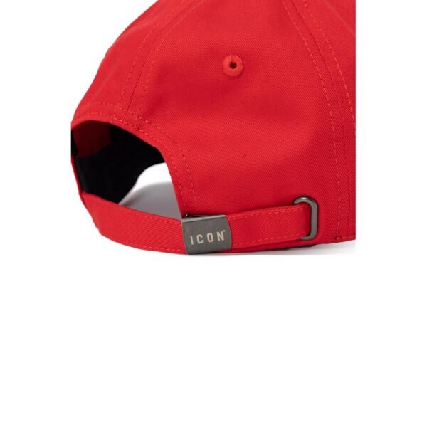 Icon Red Cotton Hats & Cap - Image 4