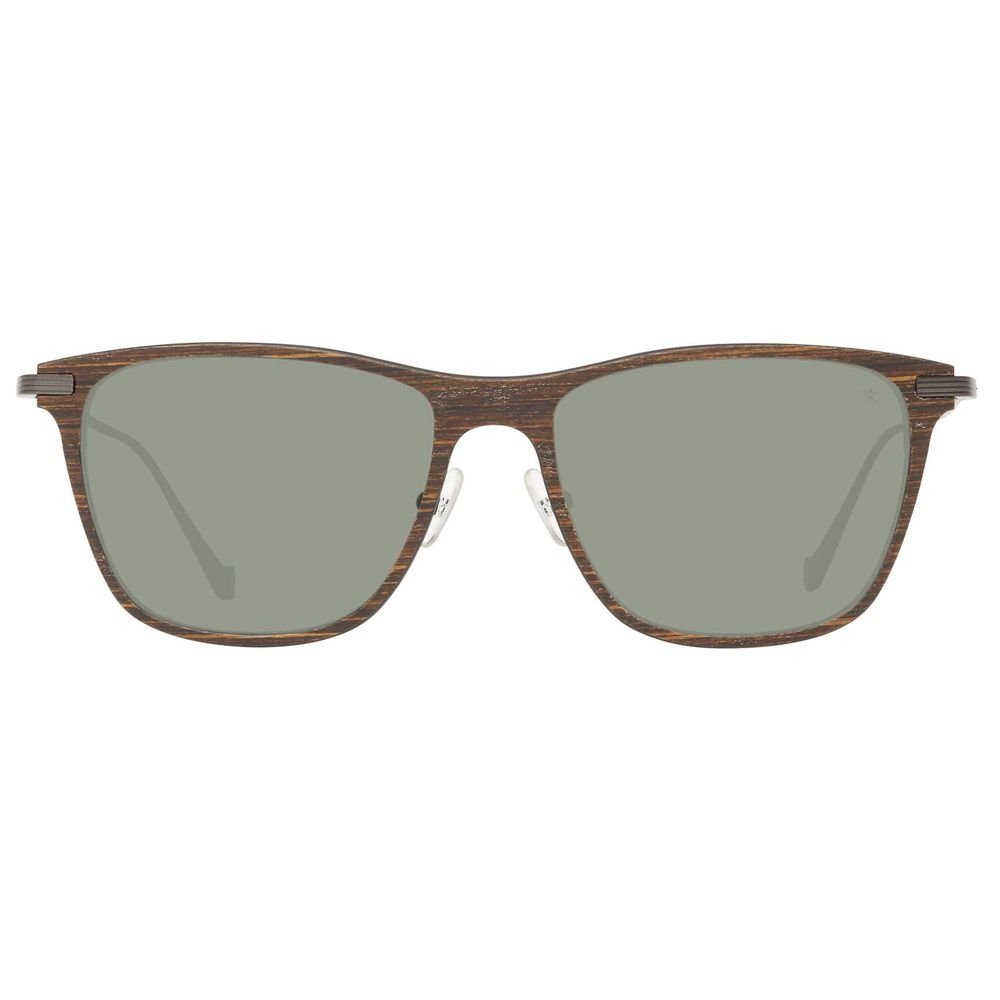 Hackett Brown Wood And Metal Sunglasses - Image 2