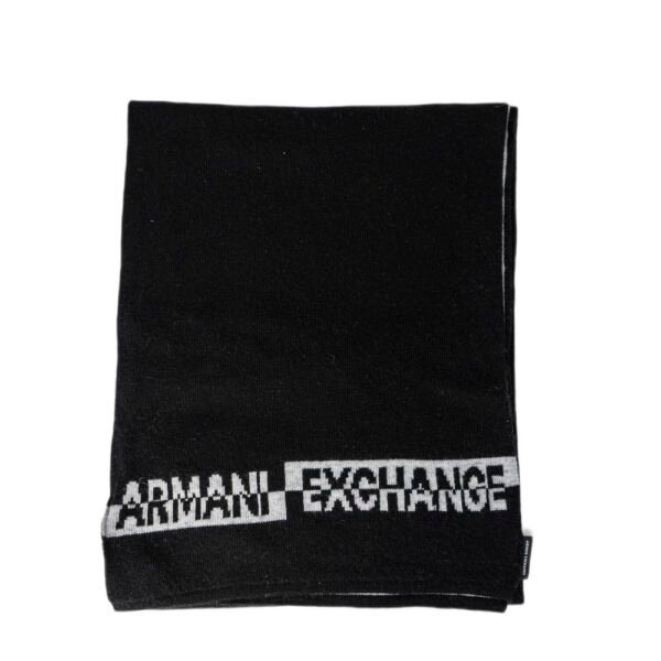 Armani Exchange Black Acrylic Scarf - Image 3