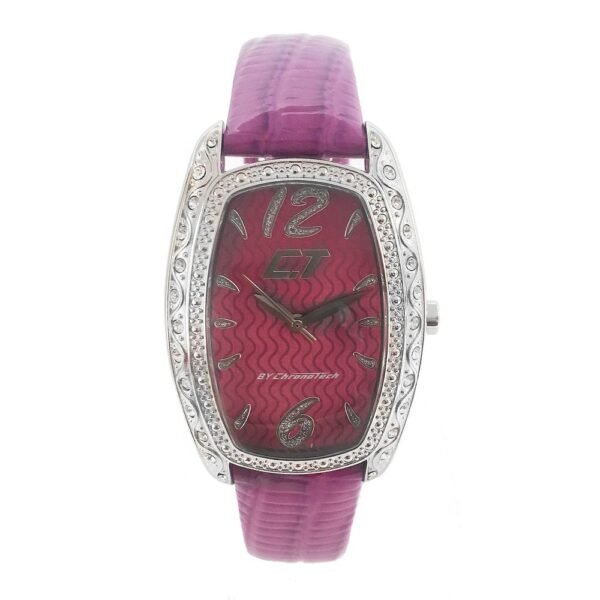 Chronotech Purple Leather Watch - Image 2