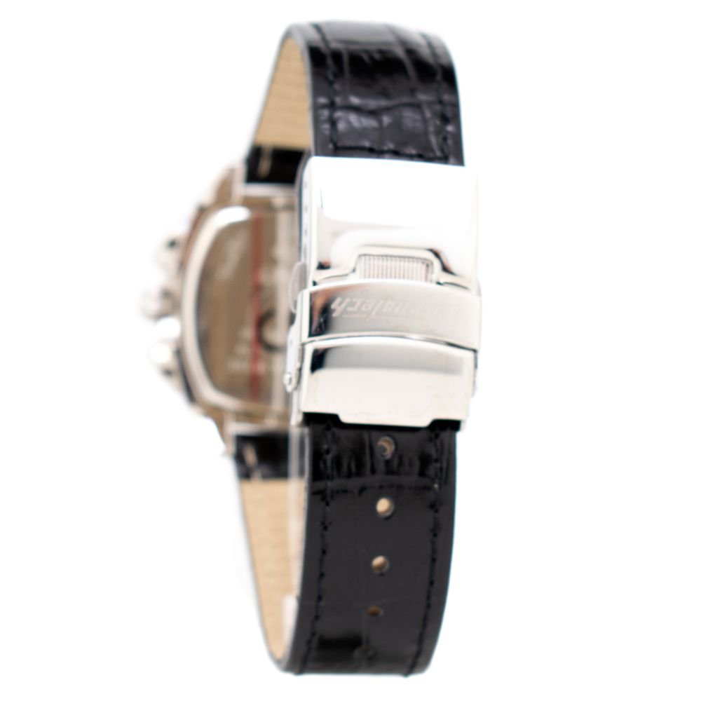 Chronotech Black Leather Watch - Image 2