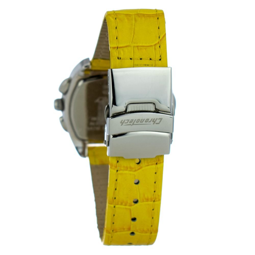 Chronotech Yellow Leather Watch - Image 2