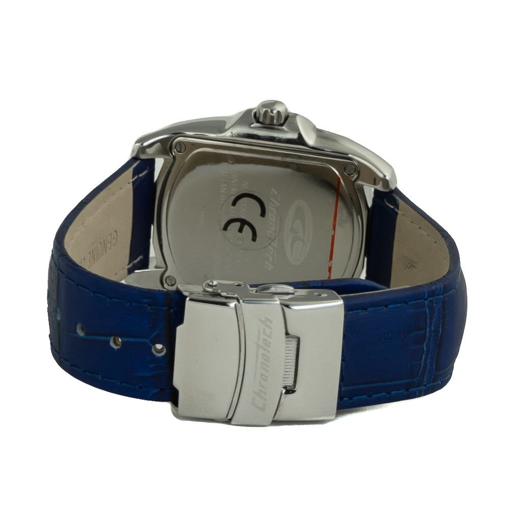 Chronotech Blue Leather Watch - Image 2