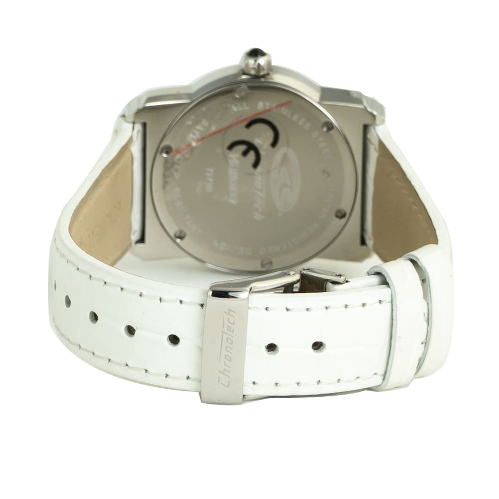 Chronotech White Leather Watch - Image 2
