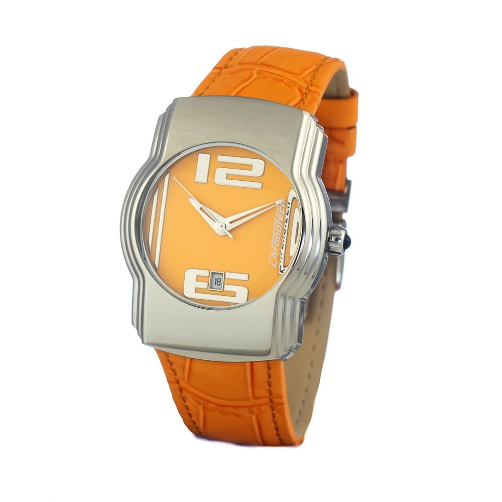 Chronotech Orange Leather Watch - Image 2
