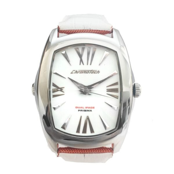 Chronotech Orange Leather Watch - Image 2