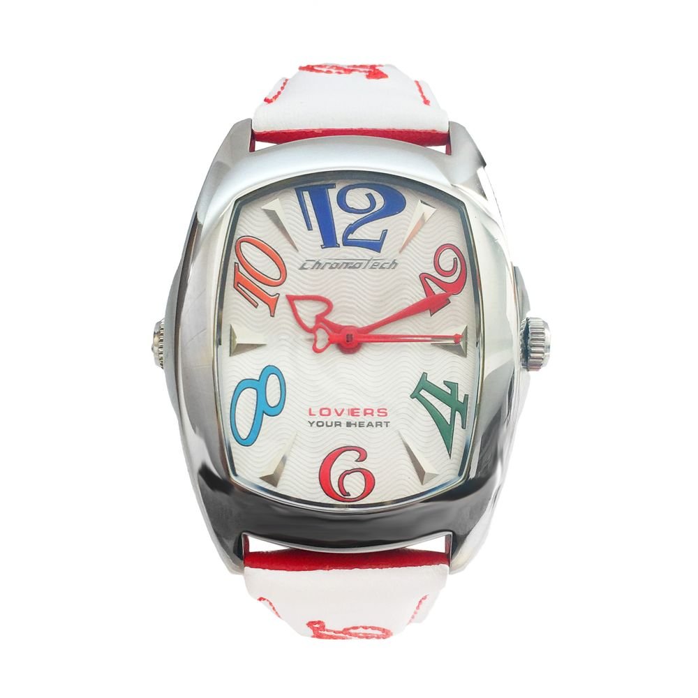 Chronotech Red Leather Watch - Image 2
