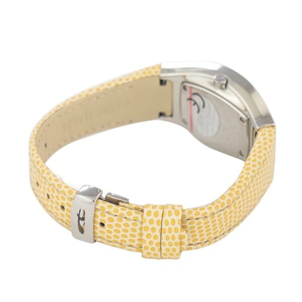 Chronotech Yellow Leather Watch - Image 2