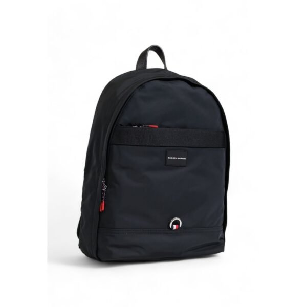 Tommy Hilfiger Men Black Recycled Polyester Backpack - Image 4