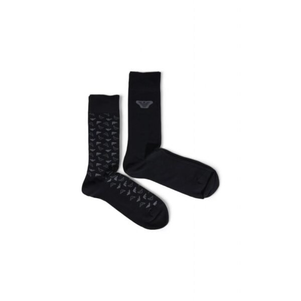 Emporio Armani Underwear Black Cotton Sock - Image 2