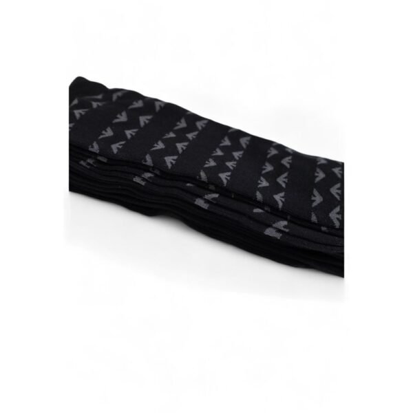 Emporio Armani Underwear Black Cotton Sock - Image 4