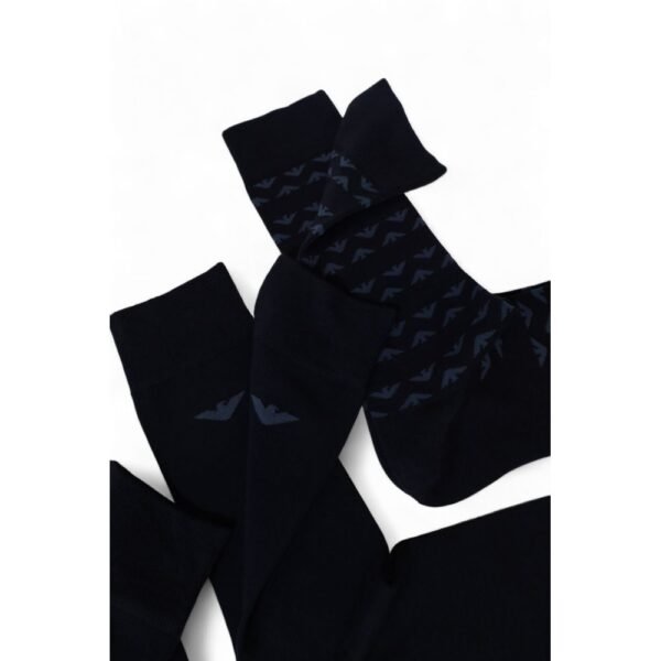 Emporio Armani Underwear Blue Cotton Sock - Image 4