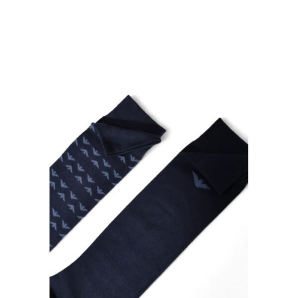 Emporio Armani Underwear Blue Cotton Sock - Image 3