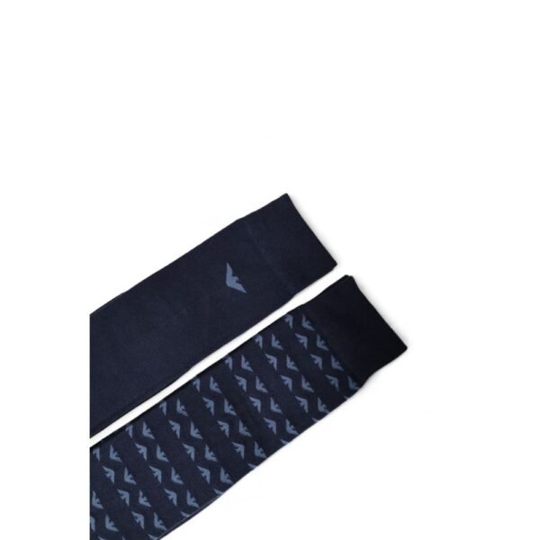 Emporio Armani Underwear Blue Cotton Sock - Image 4