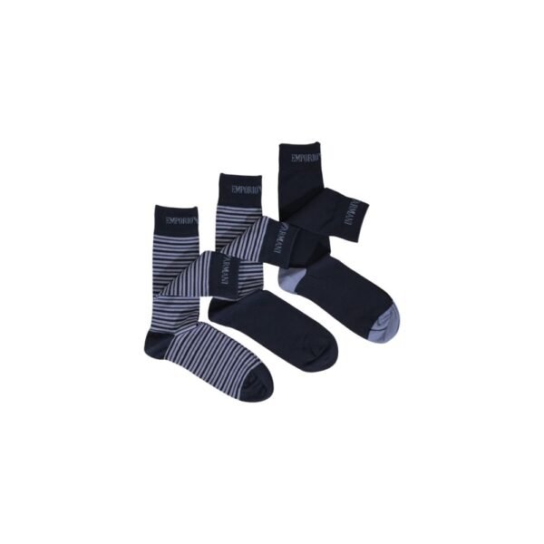Emporio Armani Underwear Blue Cotton Sock - Image 2