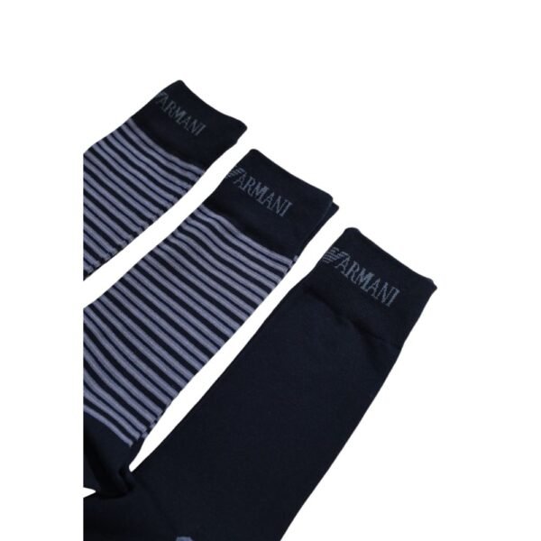 Emporio Armani Underwear Blue Cotton Sock - Image 3