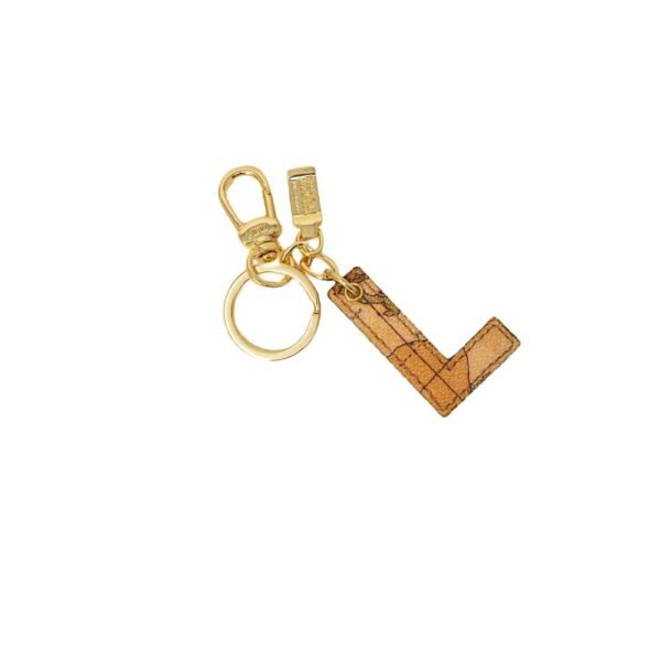Alviero Martini Prima Classe Beige Leather Keychain - Image 2