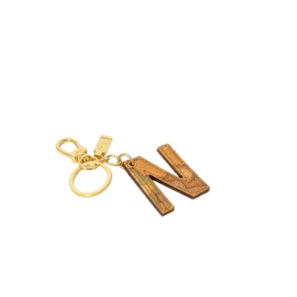 Alviero Martini Prima Classe Beige Leather Keychain - Image 2