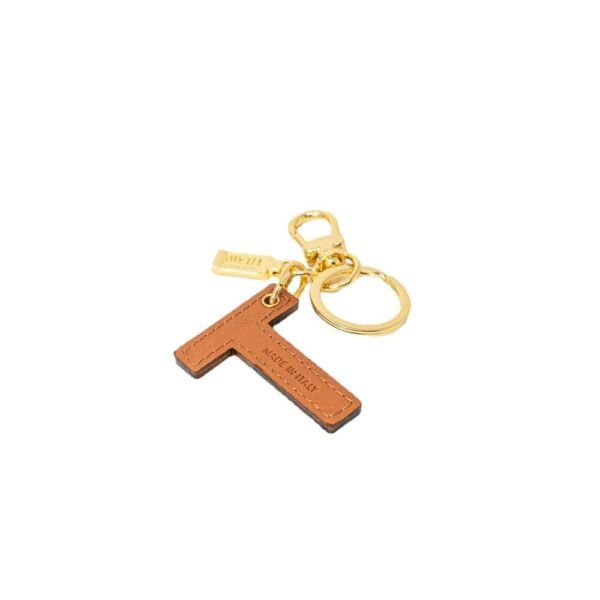 Alviero Martini Prima Classe Beige Leather Keychain - Image 2