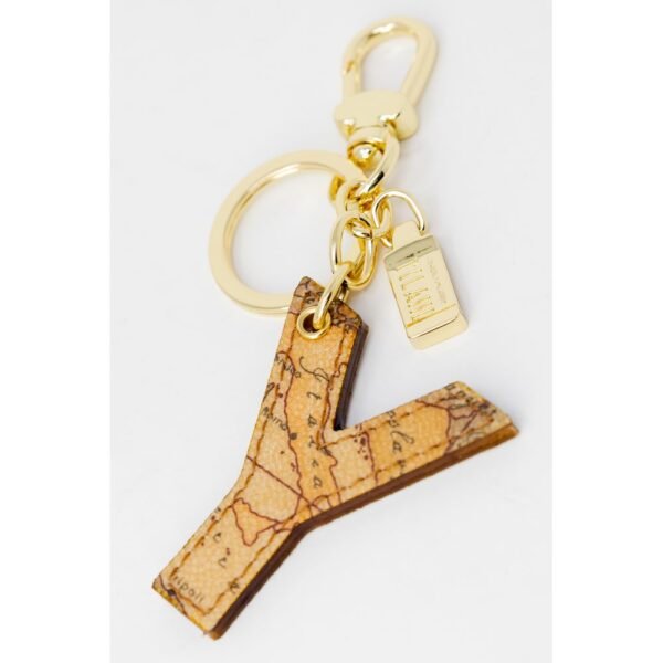 Alviero Martini Prima Classe Beige Synthetic Leather Keychain - Image 3