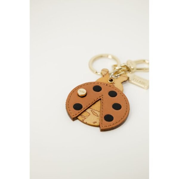 Alviero Martini Prima Classe Beige Leather Keychain - Image 4