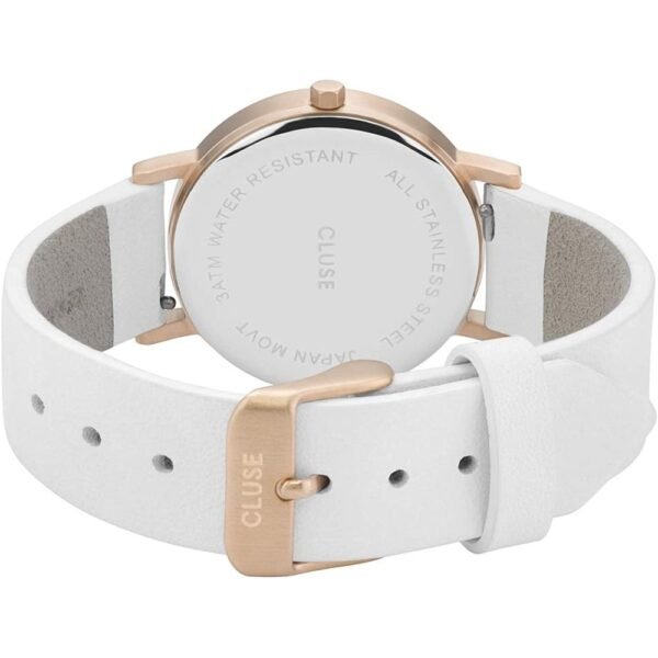 Cluse White Leather Watch - Image 2
