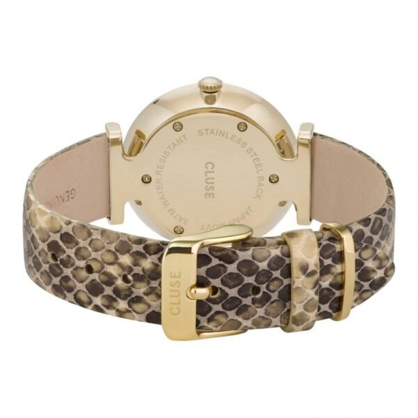 Cluse Beige Leather Watch - Image 2