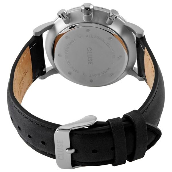 Cluse Black Leather Watch - Image 2